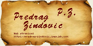 Predrag Zindović vizit kartica